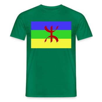 Drapeau flag Amazigh t-shirt - T-shirt homme - vert - Devant - AI Model Male 178 dark (178cm)
