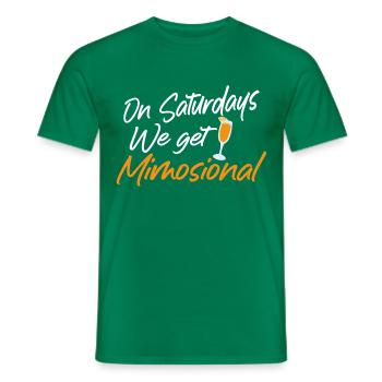 On Saturdays We Get Mimosional Brunch Shirt - Männer T-Shirt - Kelly Green - Vorne - AI Model Male 178 dark (178cm)
