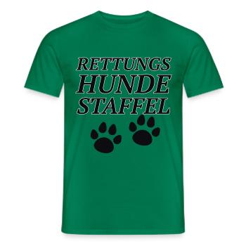 LifeSaver - Rettungshundestaffel - Pfoten - Männer T-Shirt - Kelly Green - Vorne - AI Model Male 178 dark (178cm)