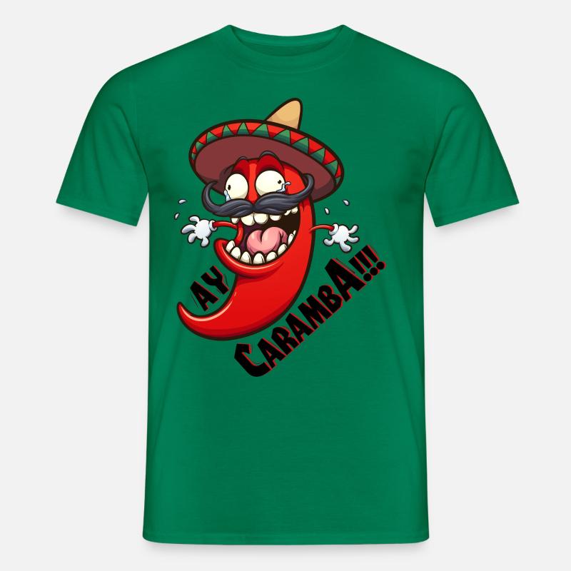 Ay Caramba scharfe Chilli - Männer T-Shirt - Kelly Green