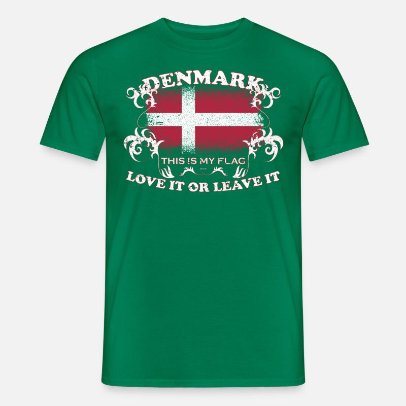 Danemark c'est mon drapeau - T-shirt homme - vert