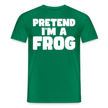 Pretend I'm a Frog - Funny Halloween Costume - Men's T-Shirt - kelly green - Front - AI Model Male 178 dark (178cm)