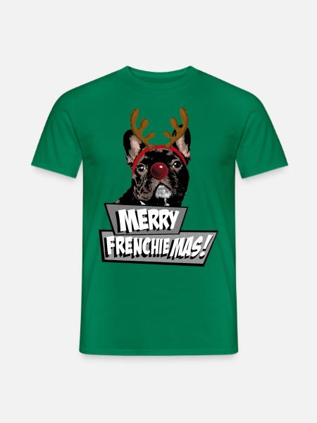 AD Merry FrenchieMas! - Men's T-Shirt - kelly green