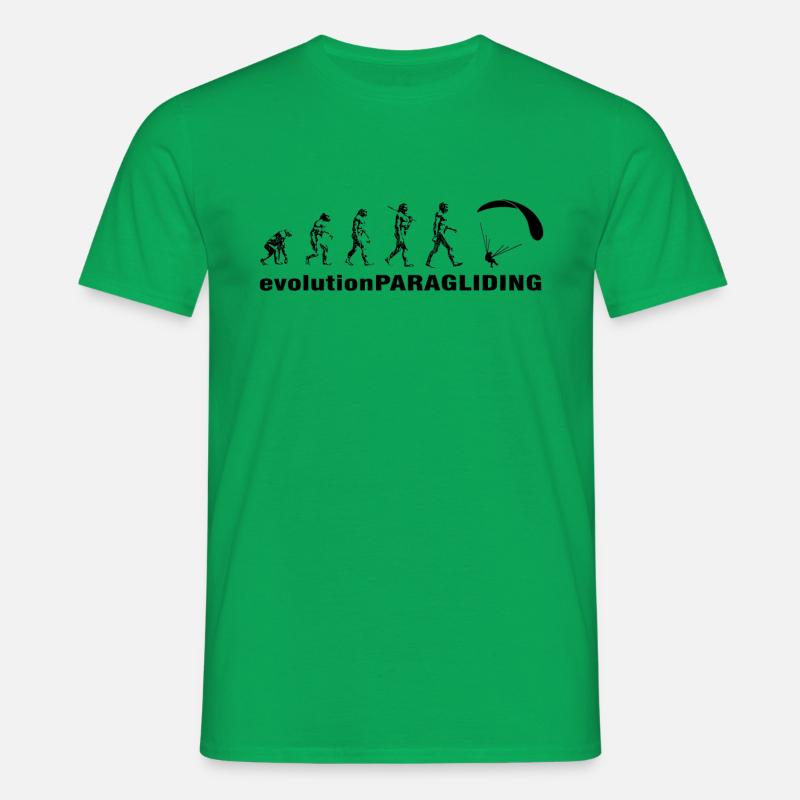 Evolution-Paragliding - Männer T-Shirt - Kelly Green