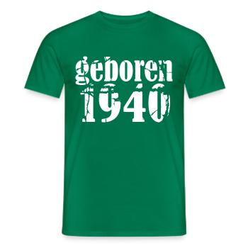 Jahrgang 1940 geboren - Männer T-Shirt - Kelly Green - Vorne - AI Model Male 178 dark (178cm)