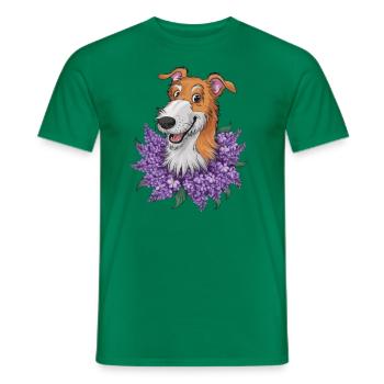 Irischer Wolfshund mit hübschem Flieder - Männer T-Shirt - Kelly Green - Vorne - AI Model Male 178 dark (178cm)