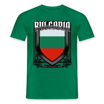 Bulgarisch Wappen Republik Bulgarien Geschenkidee - Männer T-Shirt - Kelly Green - Vorne - AI Model Male 178 dark (178cm)