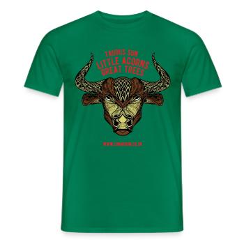 Taurus Sun Bright - Men's T-Shirt - kelly green - Front - AI Model Male 178 dark (178cm)
