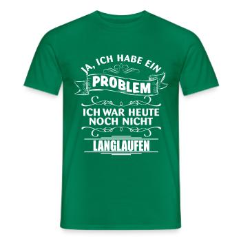 langlaufen - Männer T-Shirt - Kelly Green - Vorne - AI Model Male 178 dark (178cm)