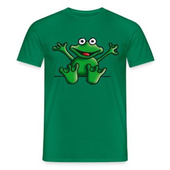 heart_frog_122011a - T-shirt homme - vert - Devant - AI Model Male 178 dark (178cm)