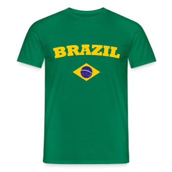 Brésil Brésil Pays Amazon Amérique du Sud Football - T-shirt homme - vert - Devant - AI Model Male 178 dark (178cm)