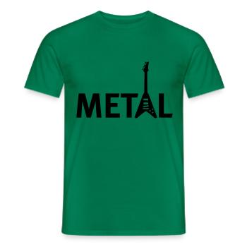 metall - Men's T-Shirt - kelly green - Front - AI Model Male 178 dark (178cm)