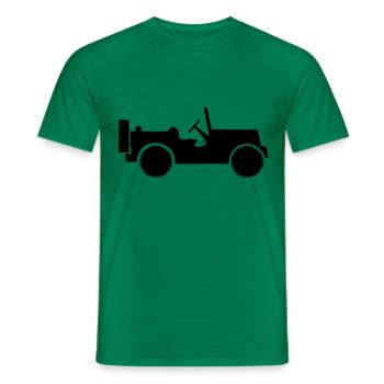 military jeep car Kinder T-Shirts - Männer T-Shirt - Kelly Green - Vorne - AI Model Male 178 dark (178cm)