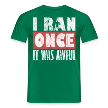Sarkastisches Zitat zum Laufen - Männer T-Shirt - Kelly Green - Vorne - AI Model Male 178 dark (178cm)