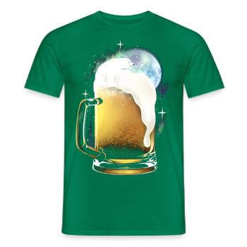 23F 0226 bk - Men's T-Shirt - kelly green - Front - AI Model Male 178 dark (178cm)