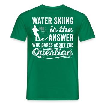 Wasserskifahren ist die Antwort - Vintage Waterski - Männer T-Shirt - Kelly Green - Vorne - AI Model Male 178 dark (178cm)