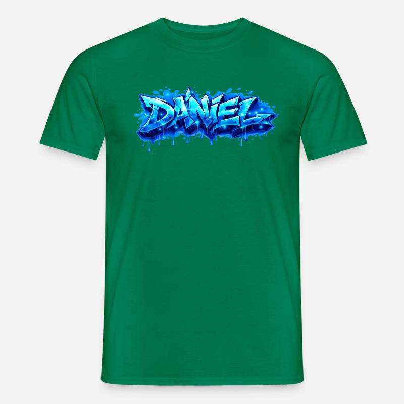 Graffiti DANIEL Name Geschenk Ideal druckbar - Männer T-Shirt - Kelly Green