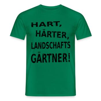 HART, HÄRTER, LANDSCHAFTSGÄRTNER - Männer T-Shirt - Kelly Green - Vorne - AI Model Male 178 dark (178cm)