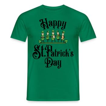 St.Patrick´s Day musizierende Folk Band - Männer T-Shirt - Kelly Green - Vorne - AI Model Male 178 dark (178cm)