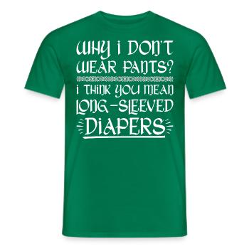 Schottischer Kilt Tracht - Schottenrock Schottland - Männer T-Shirt - Kelly Green - Vorne - AI Model Male 178 dark (178cm)