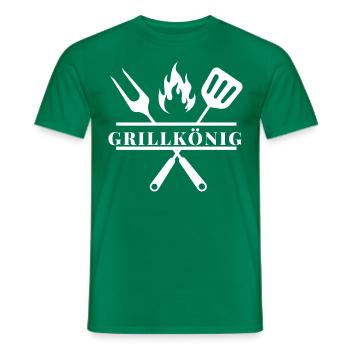 Grill König - Männer T-Shirt - Kelly Green - Vorne - AI Model Male 178 dark (178cm)