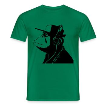 singe alone - T-shirt homme - vert - Devant - AI Model Male 178 dark (178cm)