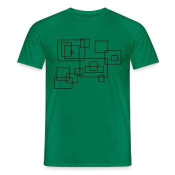 Rechtecke - Männer T-Shirt - Kelly Green - Vorne - AI Model Male 178 dark (178cm)