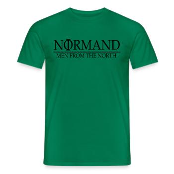 LOGO "NORMAN" - Männer T-Shirt - Kelly Green - Vorne - AI Model Male 178 dark (178cm)