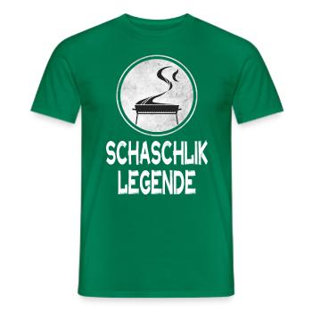 SCHASCHLIK LEGENDE - Männer T-Shirt - Kelly Green - Vorne - AI Model Male 178 dark (178cm)