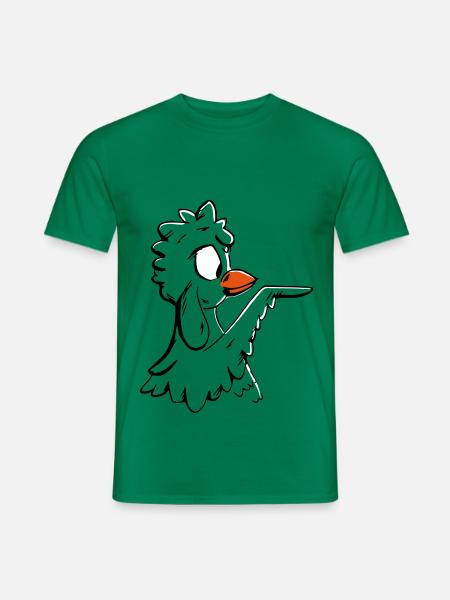 chicken points to the right - Men's T-Shirt - kelly green