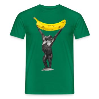 Affe Banane Ape - Männer T-Shirt - Kelly Green - Vorne - AI Model Male 178 dark (178cm)