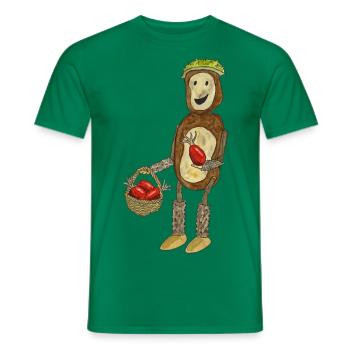 Kastanienmännchen niedlich Herbst Hagebutte Spaß - Männer T-Shirt - Kelly Green - Vorne - AI Model Male 178 dark (178cm)