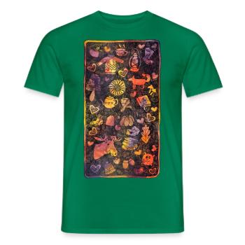 Hygge automne amour automne temps hyggelig cozzy orignal - T-shirt homme - vert - Devant - AI Model Male 178 dark (178cm)
