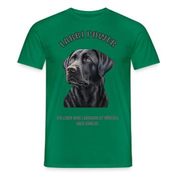 LABBI POWER - Tolles LabradorT-Shirt !!! - Männer T-Shirt - Kelly Green - Vorne - AI Model Male 178 dark (178cm)
