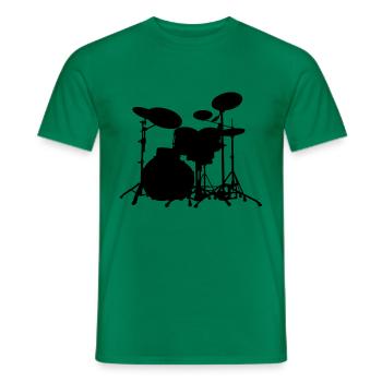Schlagzeug - Drums - Männer T-Shirt - Kelly Green - Vorne - AI Model Male 178 dark (178cm)