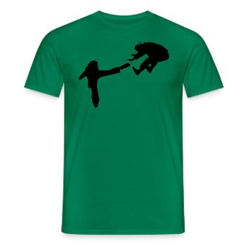 Kampf - Männer T-Shirt - Kelly Green - Vorne - AI Model Male 178 dark (178cm)
