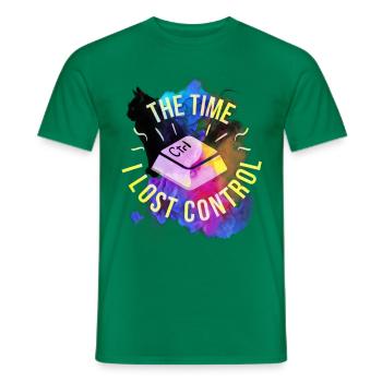 The time no control Ctrl Art Design - Men's T-Shirt - kelly green - Front - AI Model Male 178 dark (178cm)
