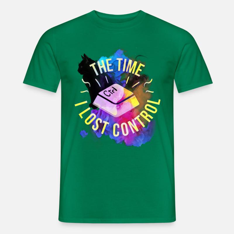 The time no control Ctrl Art Design - Men’s T-shirt - kelly green