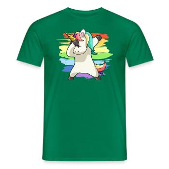 Dabbing Unicorn Dabbing Unicorn Dab Idée cadeau - T-shirt homme - vert - Devant - AI Model Male 178 dark (178cm)