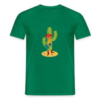 Squelette avec guitare - T-shirt homme - vert - Devant - AI Model Male 178 dark (178cm)