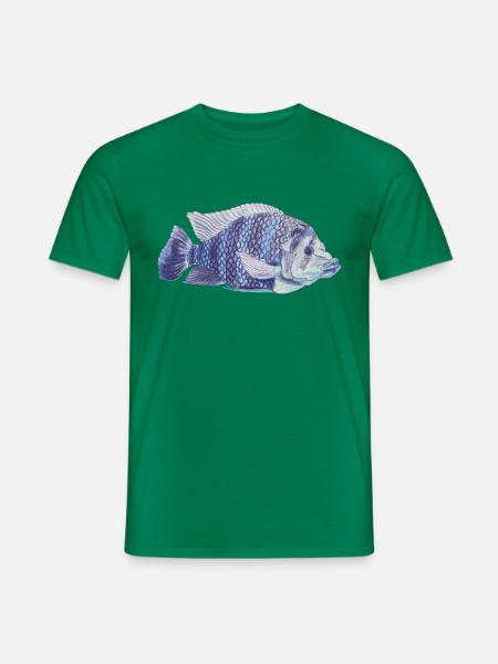 blå fisk hav sebra tilapia sebra tilapia - T-skjorte herre - kelly grønn