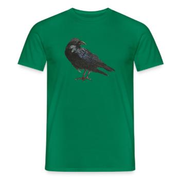 Raven Crow Watercolor - Men's T-Shirt - kelly green - Front - AI Model Male 178 dark (178cm)
