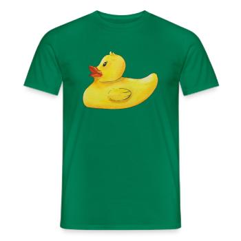 Quietscheente Badeente Gummiente niedliche Ente - Männer T-Shirt - Kelly Green - Vorne - AI Model Male 178 dark (178cm)