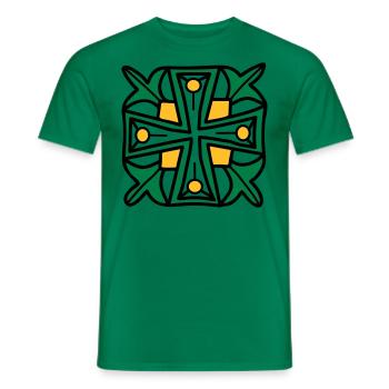 Croix celtique - T-shirt homme - vert - Devant - AI Model Male 178 dark (178cm)