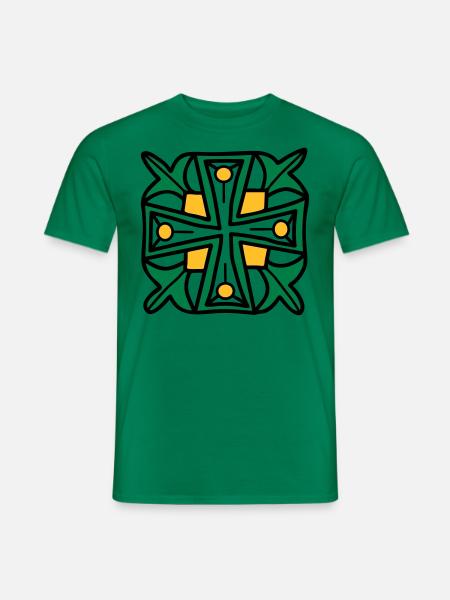 Celtic Cross - Men's T-Shirt - kelly green