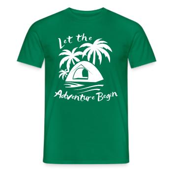 Que l’aventure commence - Camping - T-shirt homme - vert - Devant - AI Model Male 178 dark (178cm)