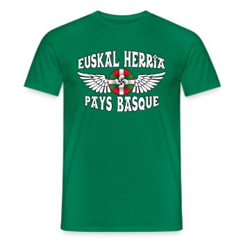 Euskal Herria, Basque Country - Men's T-Shirt - kelly green - Front - AI Model Male 178 dark (178cm)