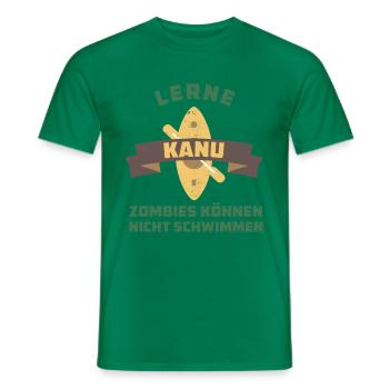 Flusskanu - Kajak - Männer T-Shirt - Kelly Green - Vorne - AI Model Male 178 dark (178cm)
