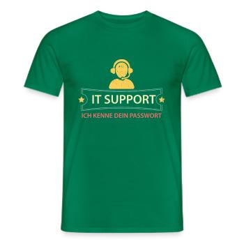 Ich Kenne Dein Passwort - Tech Support - Männer T-Shirt - Kelly Green - Vorne - AI Model Male 178 dark (178cm)
