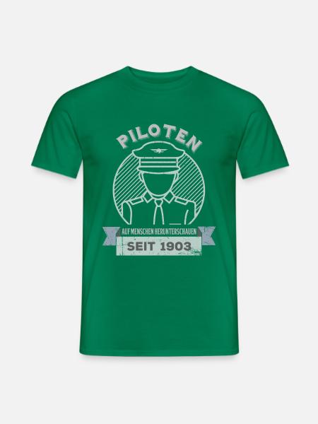 Ein Passagierflugzeugpilot In Uniform - Männer T-Shirt - Kelly Green